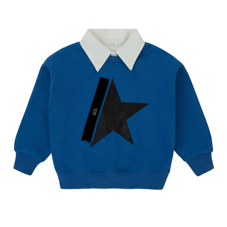 Removable Collar Star Sweatshirt Unisex