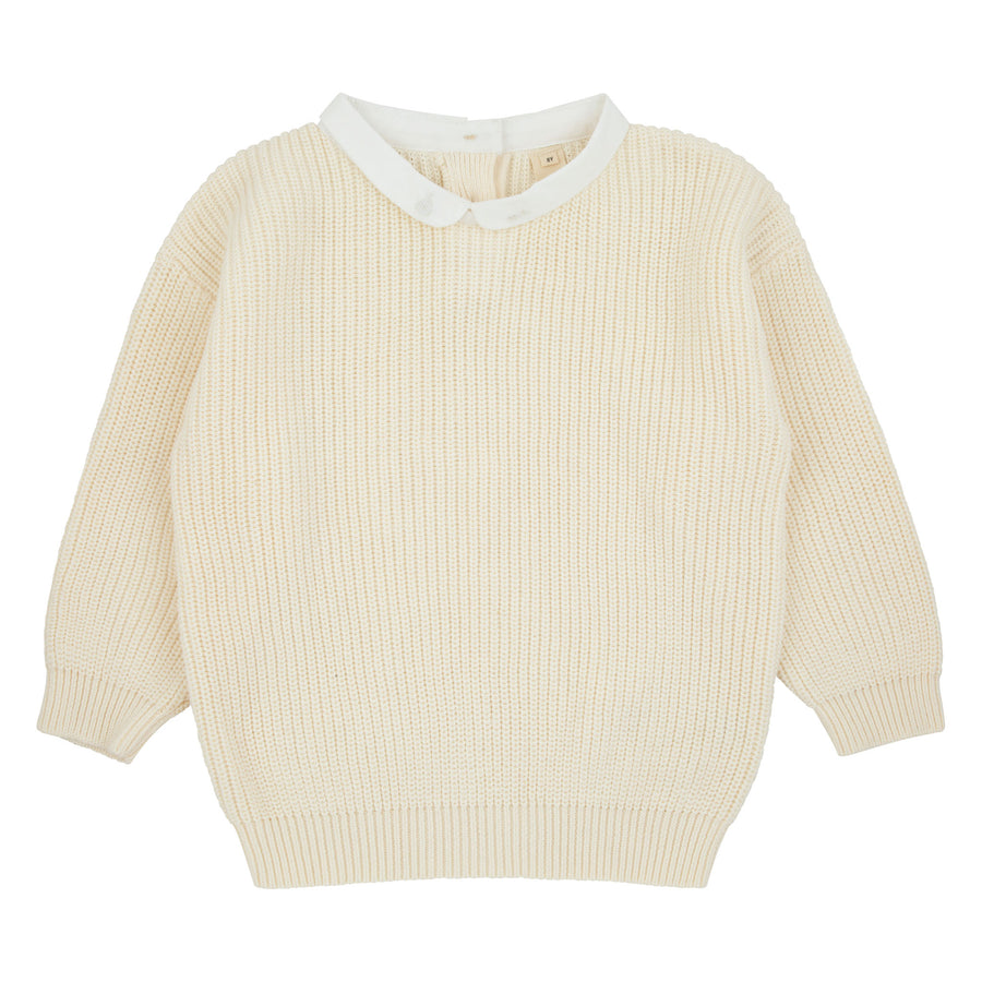 Boys Knit Sweater with Boat Collar