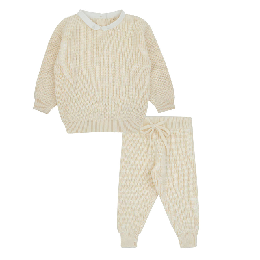 Boys Knit Set Baby with Boat Collar