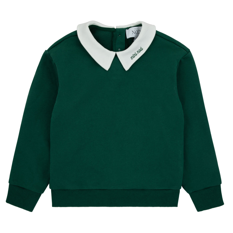 Boys Embroidered Collar Sweatshirt