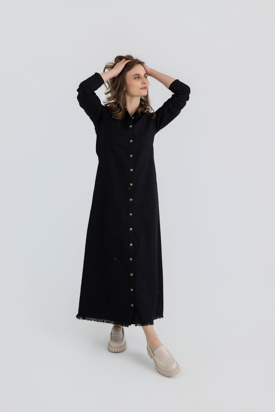 denim maxi shirt dress Denim Maxi Shirt Dress – NOD NY