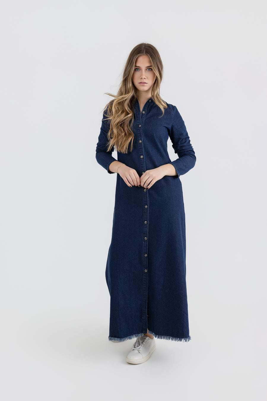 Denim Maxi Shirt Dress – NOD NY