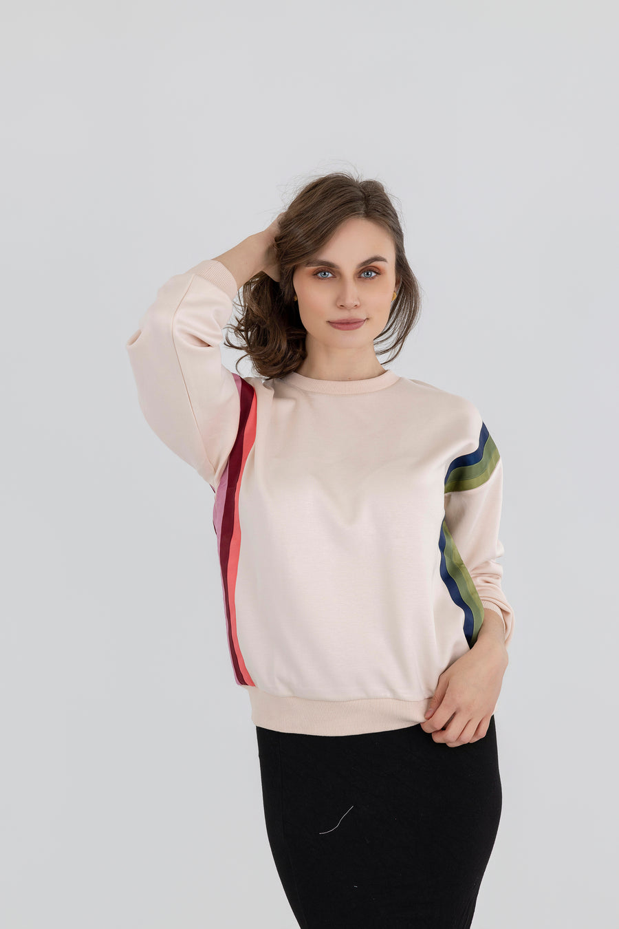トップス Andequal back open ribbon sweat 1200W-5513-Black-0-