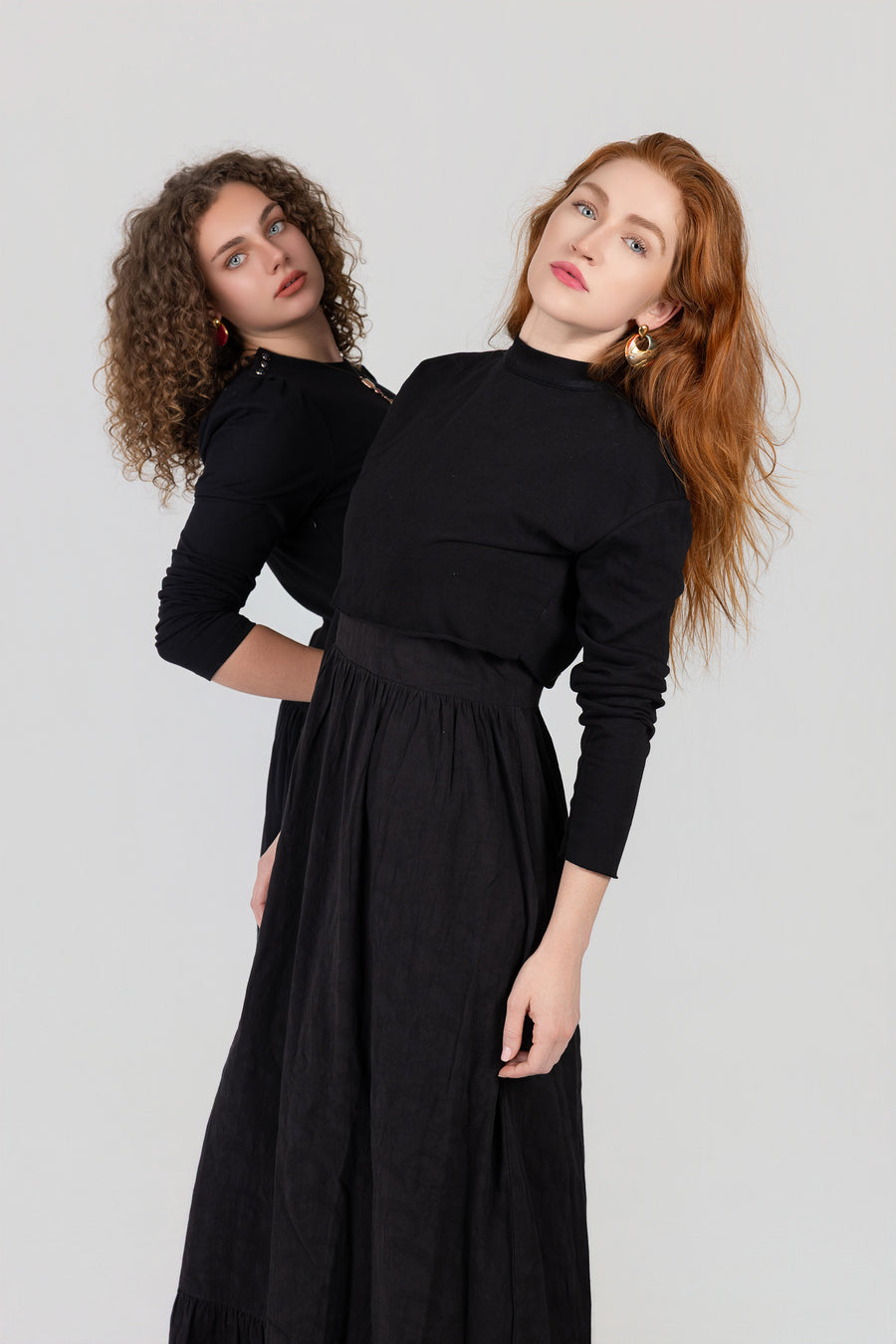 Cropped Overlayed Bow Top + Textured Dress