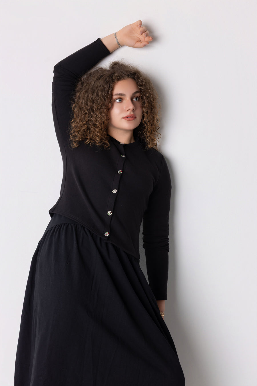 Jewel Wool Ribbed Cardigan (NOT CROPPED)