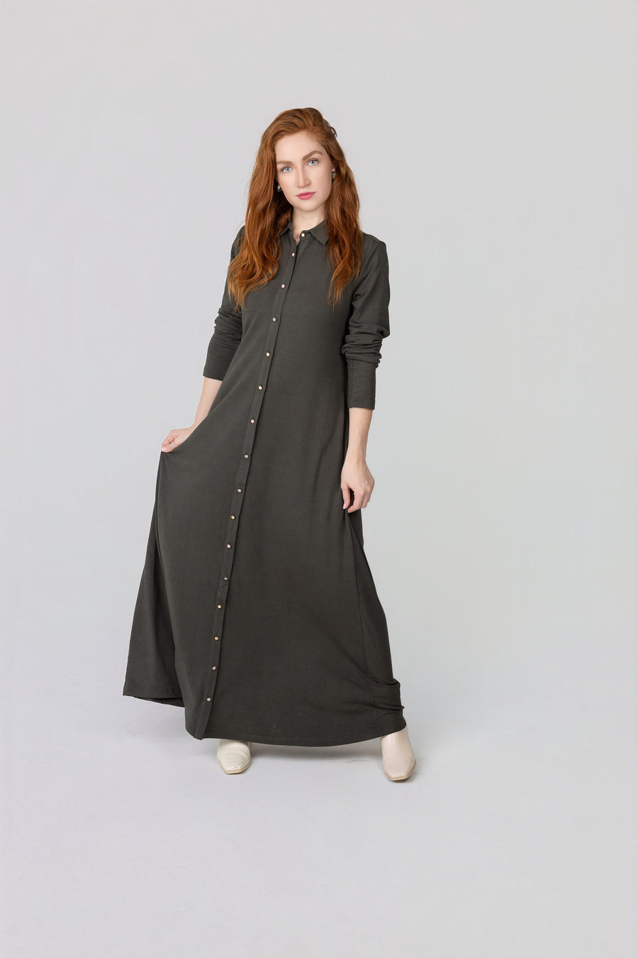 Button Down Jewel Maxi