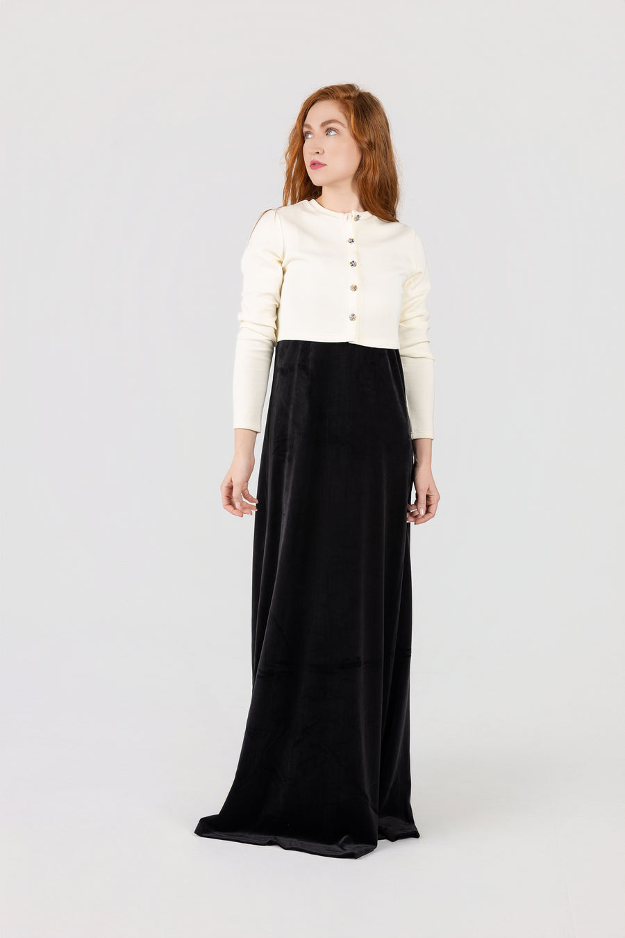 Jewel Cropped Cardi + Dress
