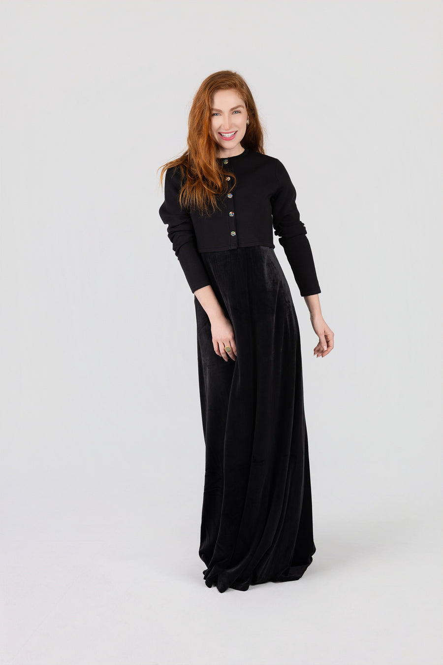 Jewel Cropped Cardi + Dress