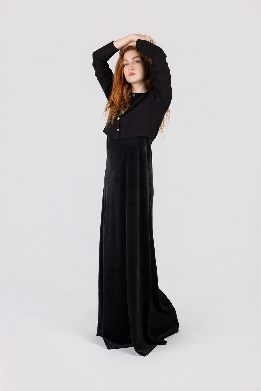 Jewel Cropped Cardi + Dress