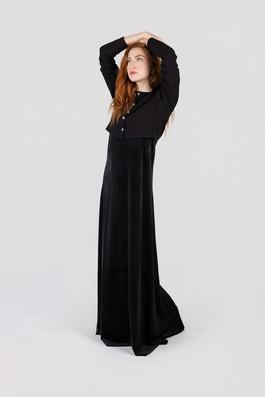 Jewel Cropped Cardi + Dress