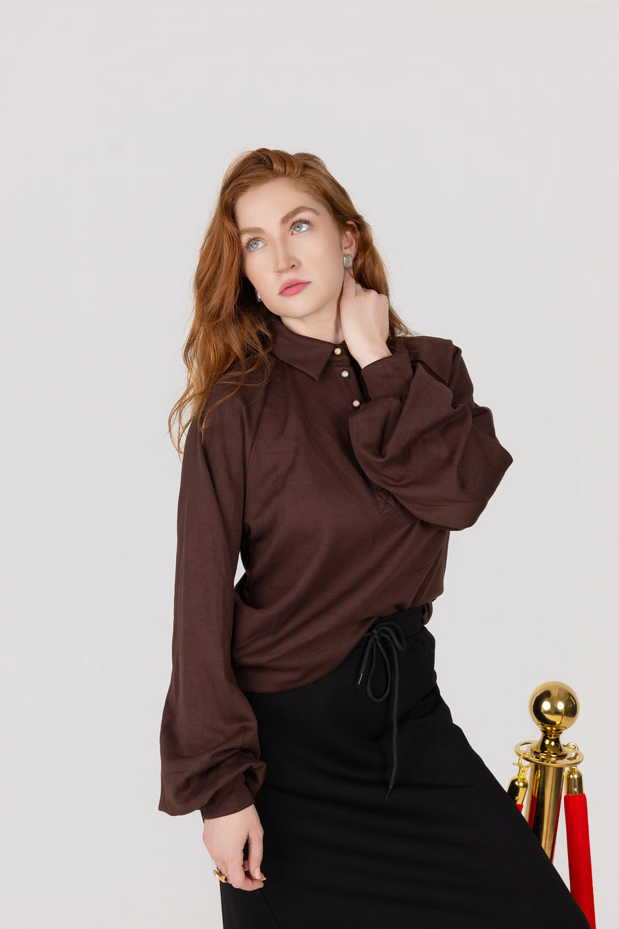 Pearl Collar Sweatshirt