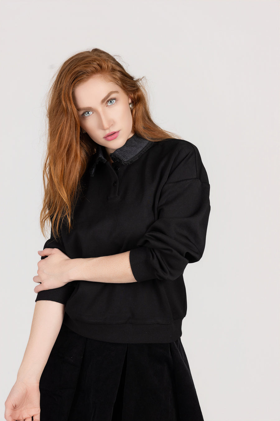 Denim Frayed Sweat
