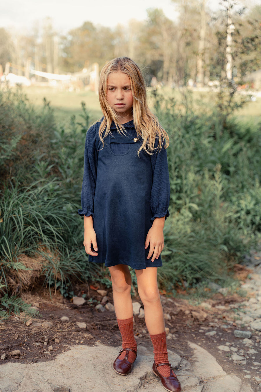 Girls Wool Jumper with Shirt
