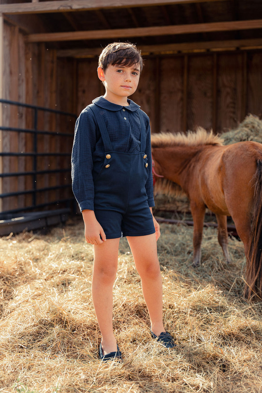 Boys Short Overalls with Shirt