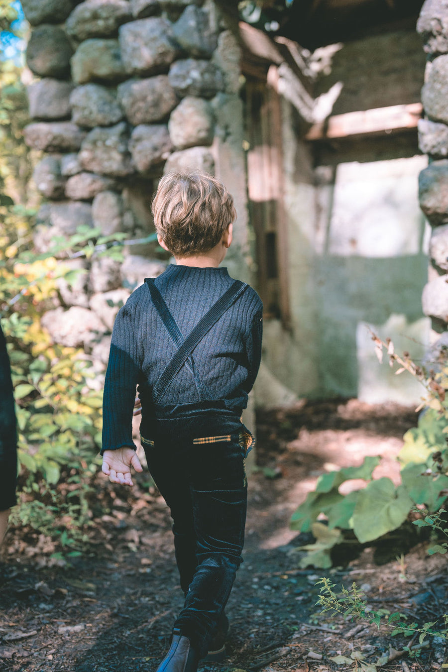 Velvet Plaid Overall Pants