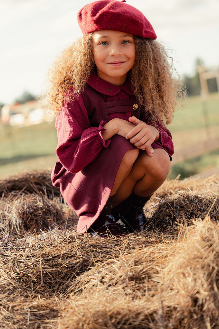 Girls Wool Jumper with Shirt
