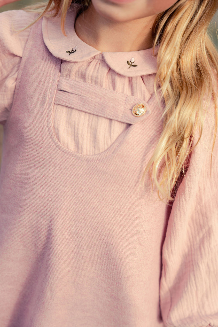 Girls Wool Jumper with Shirt