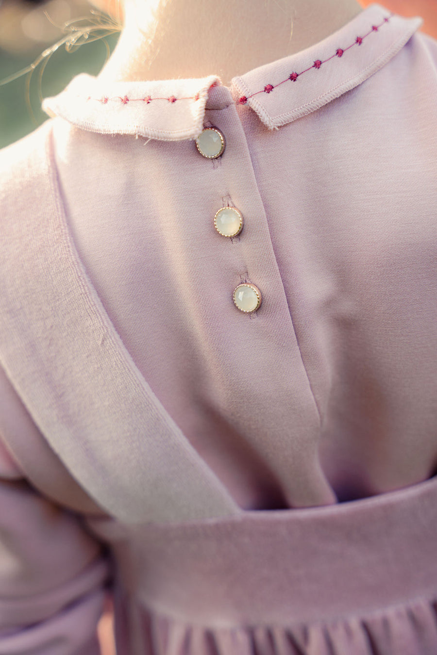 Velour Jumper with Model collared top