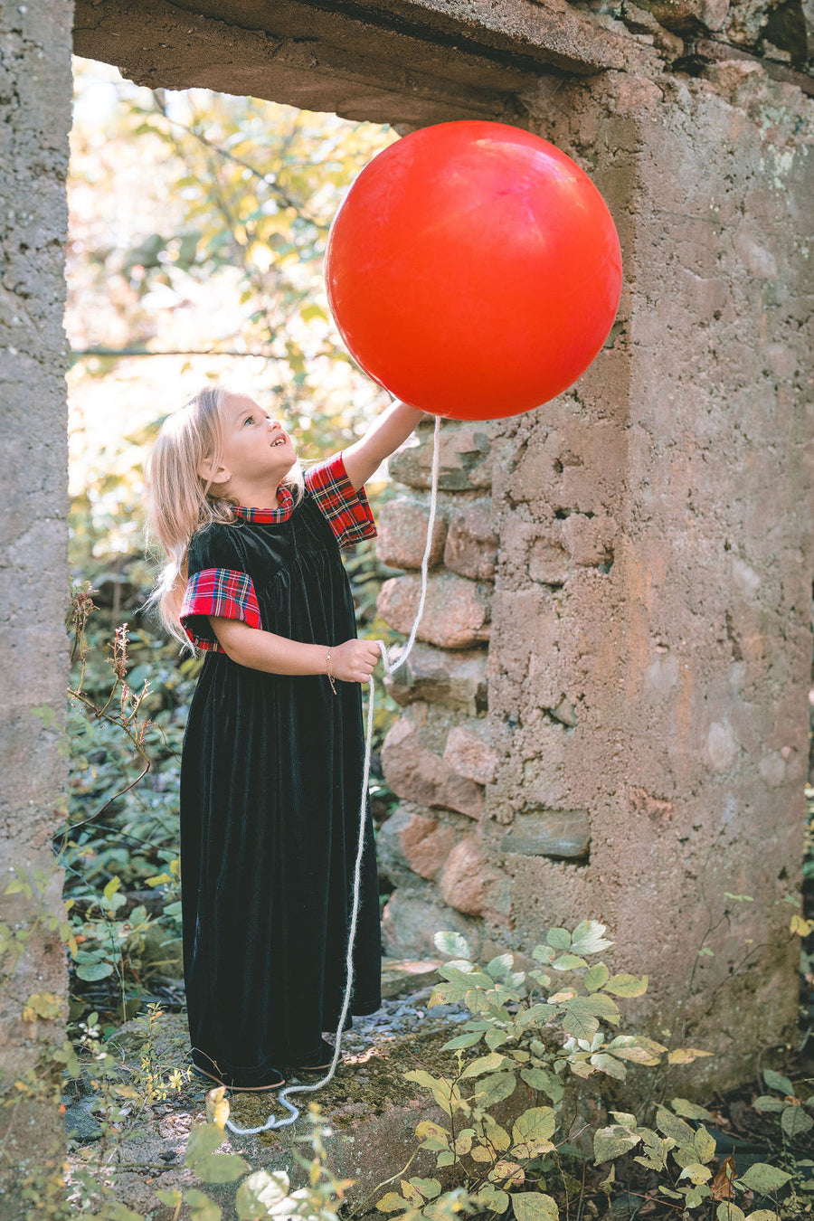 Velvet Plaid Turtleneck Maxi Jumper