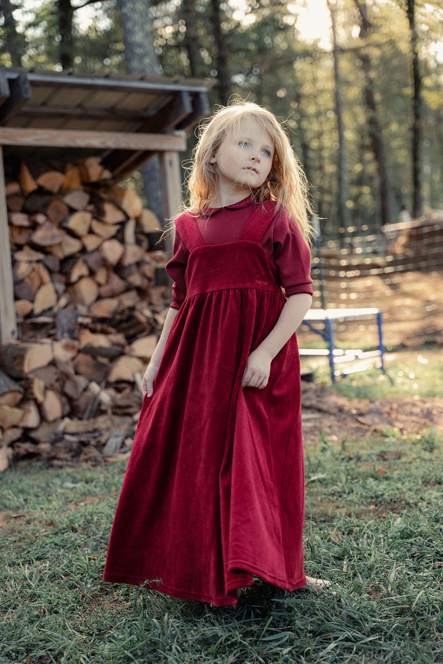 Velour Jumper with Model collared top