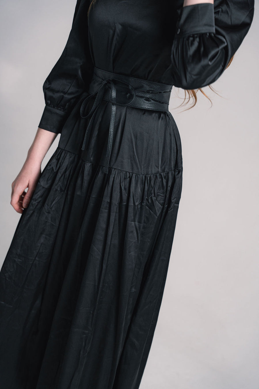 Satin Maxi Dress + Belt