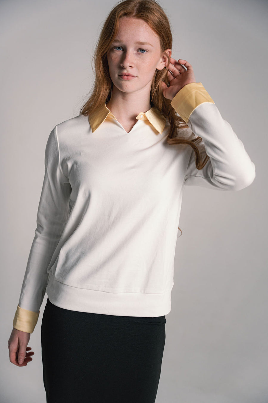 Silk Collared/Cuff Scuba Sweat