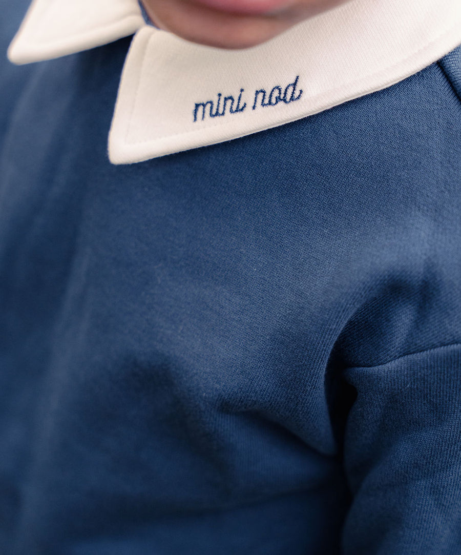 Boys Embroidered Collar Sweatshirt