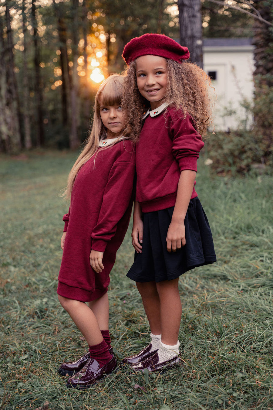 Girls Embroidered Collared Dress