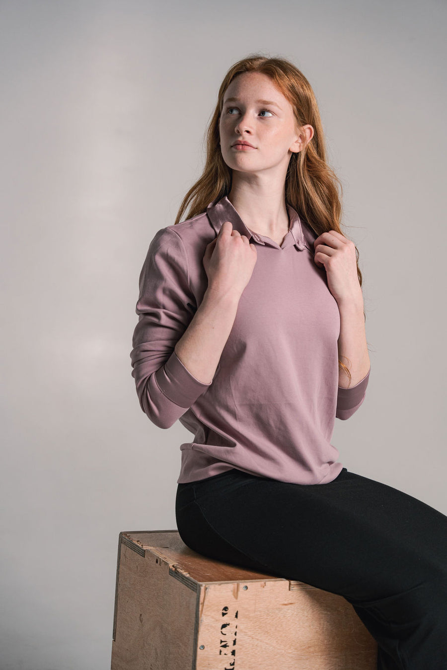 Silk Collared/Cuff Scuba Sweat