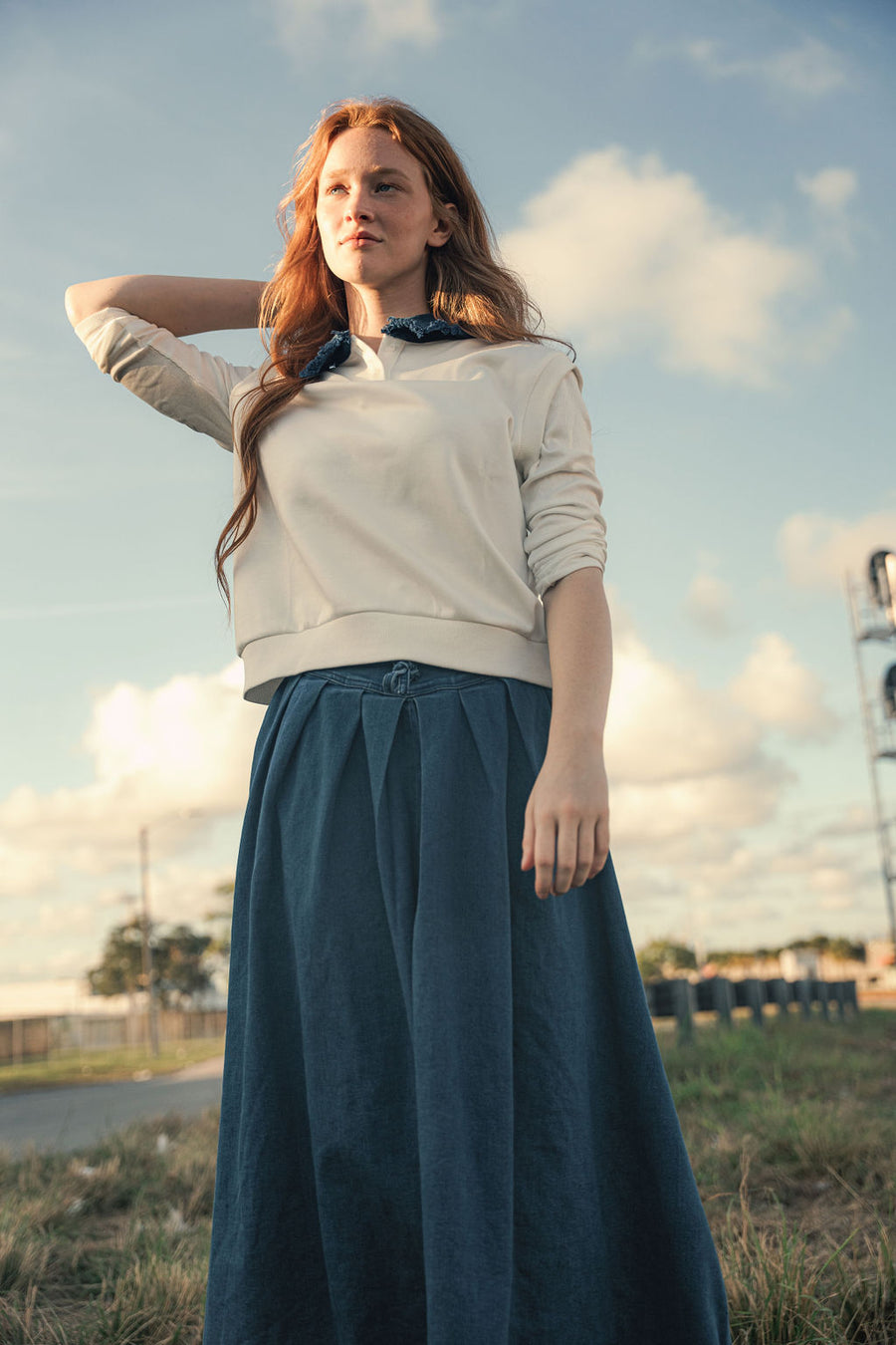 Denim Collared Vest