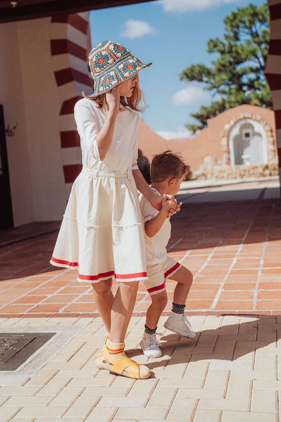 Ribbon Frayed Skirt